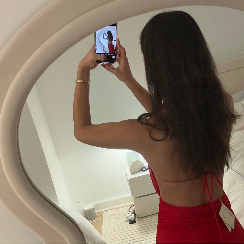 Peppermayo red mesh maxi dress - Picture 3 of 3
